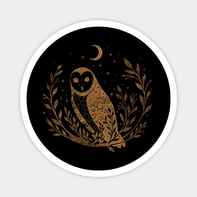 Owl Moon 2 Magnet by Episodic Drawing